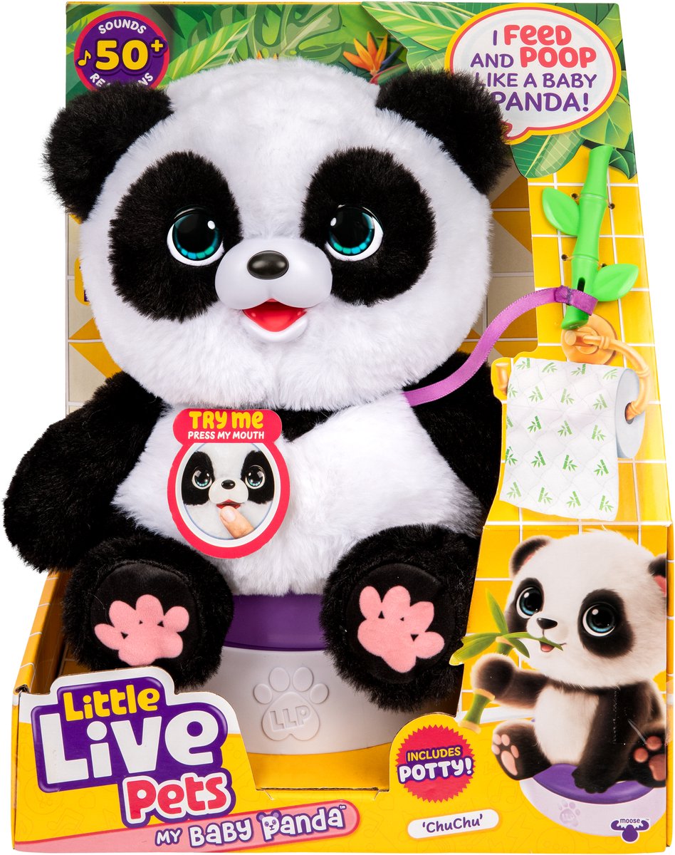 Little Live Pets my baby panda chuchu - interactieve knuffel