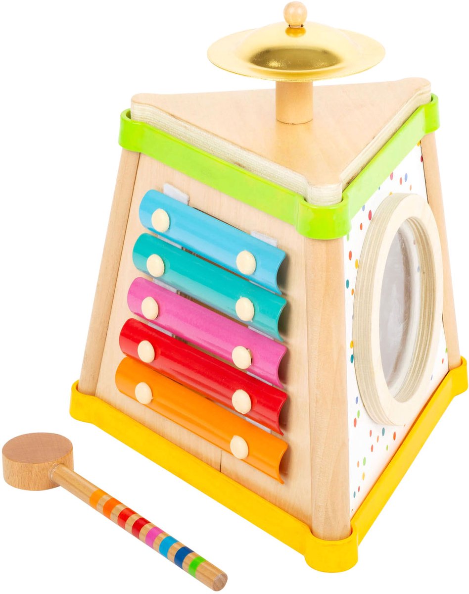 Small Foot - houten muziek driekhoek met stippen