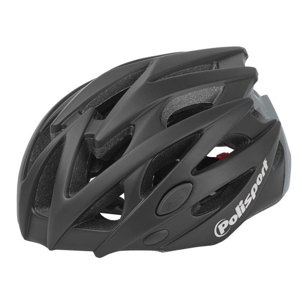 Polisport helm Twig mat zwart grijs M 55-58cm easy-lock
