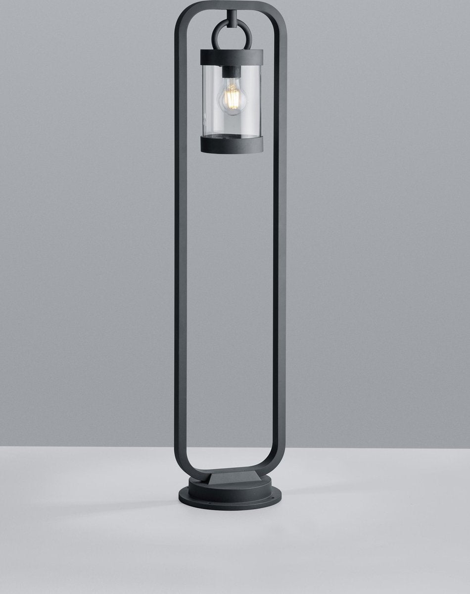 TRIO sambesi - paalverlichting - antraciet - excl. 1x e27 4w - schemeringsensor - buitenverlichting - ip44