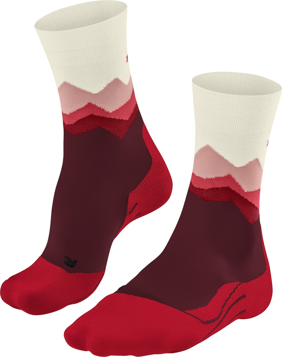 FALKE tk2 anti-blaar dik wol functioneel materiaal wandelsokken dames rood - maat 37-38