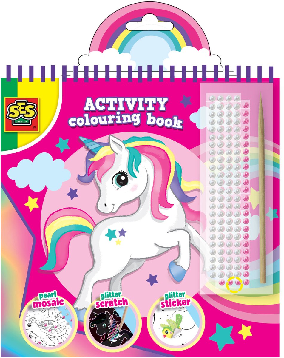 SES Creative Ses doe kleurboek glitter 3 in 1