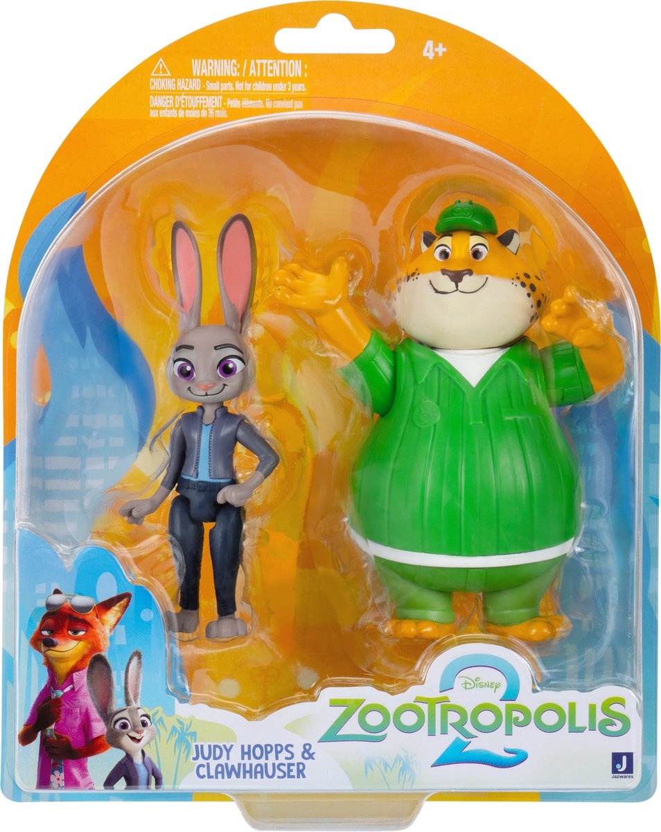 Jazwares Zootropolis - 2 figure pack judy hopps core benjamin clawhauser (zootropolis 2)