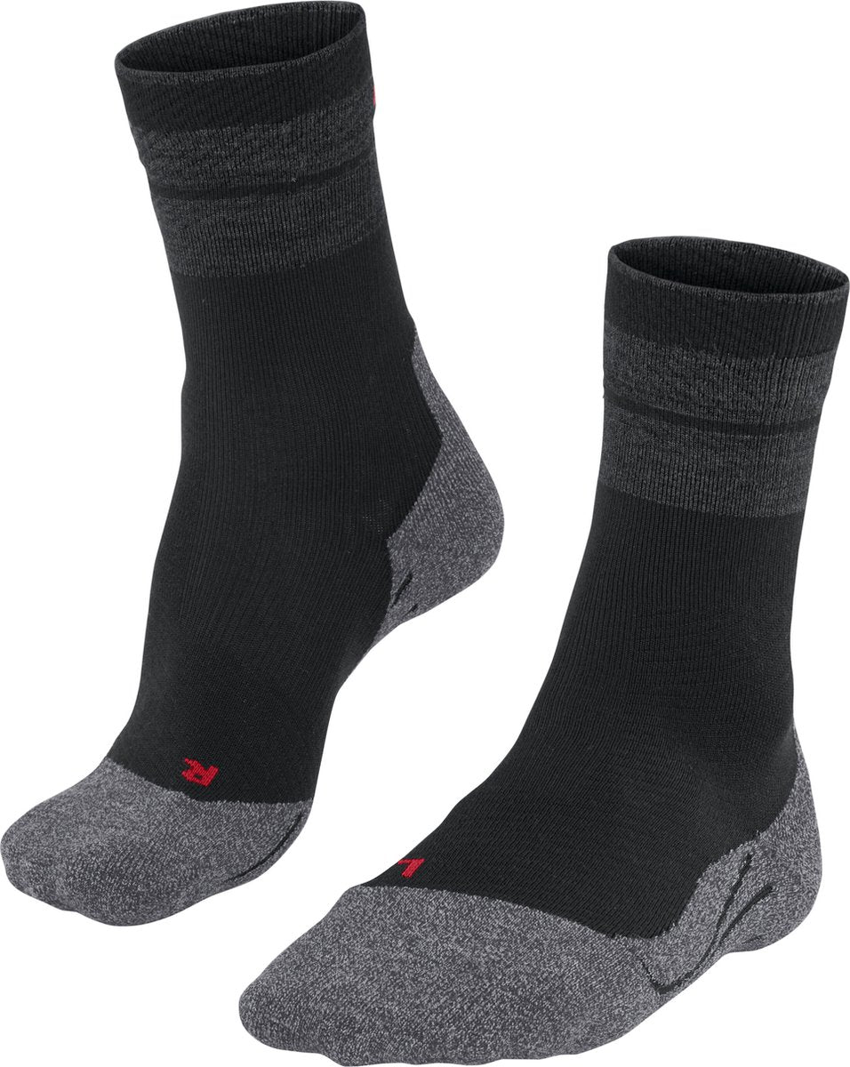 FALKE tk stabilizing anti-blaar dik wol functioneel materiaal wandelsokken dames zwart - maat 41-42