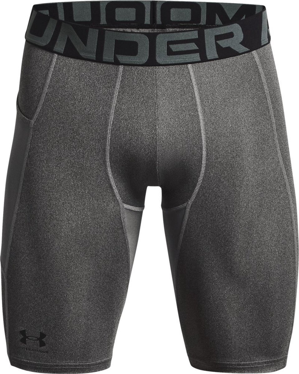 Under Armour ua hg armour lng shorts heren sportbroek - grijs - zwart