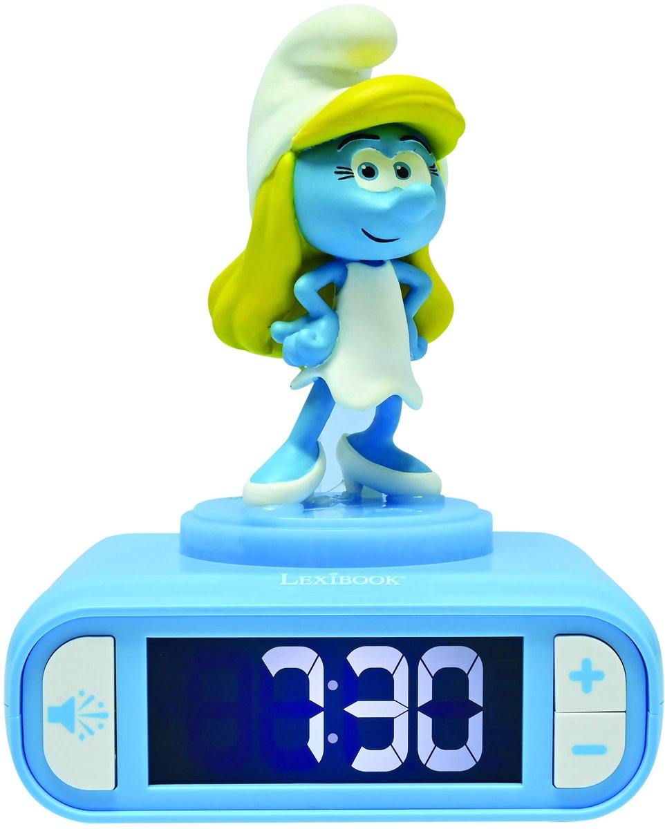 Lexibook Smurfette nachtlampje wekker met geluiden