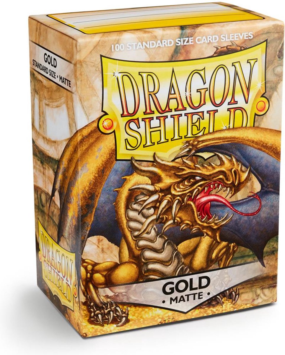 Dragonshield Dragon shield – standard size card sleeves gold matte 100x