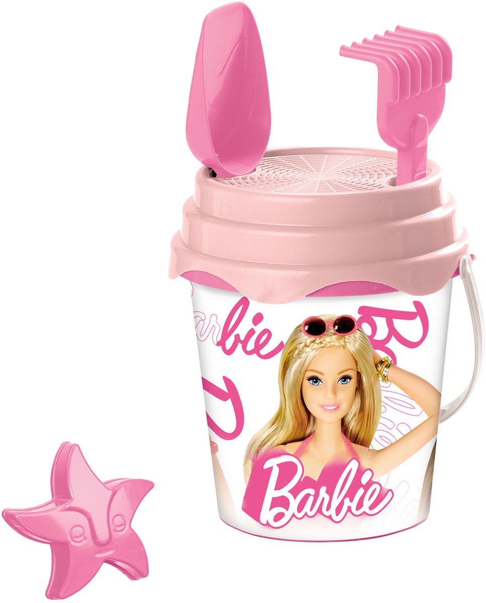 Mondo barbie strand speelgoed emmerset - 6-delig - zandbak speelgoed.