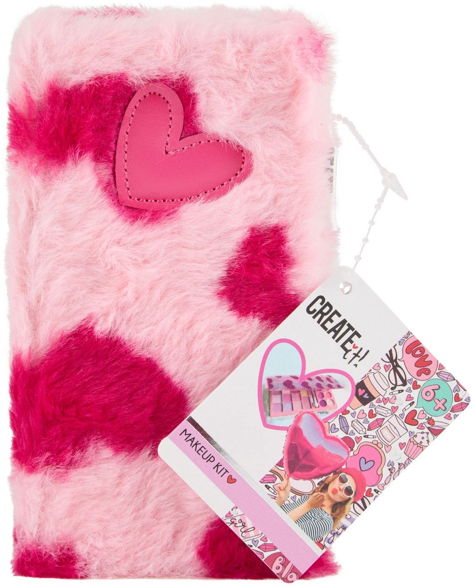 Canenco Create it! - make-up - fluffy boekje met hartjes