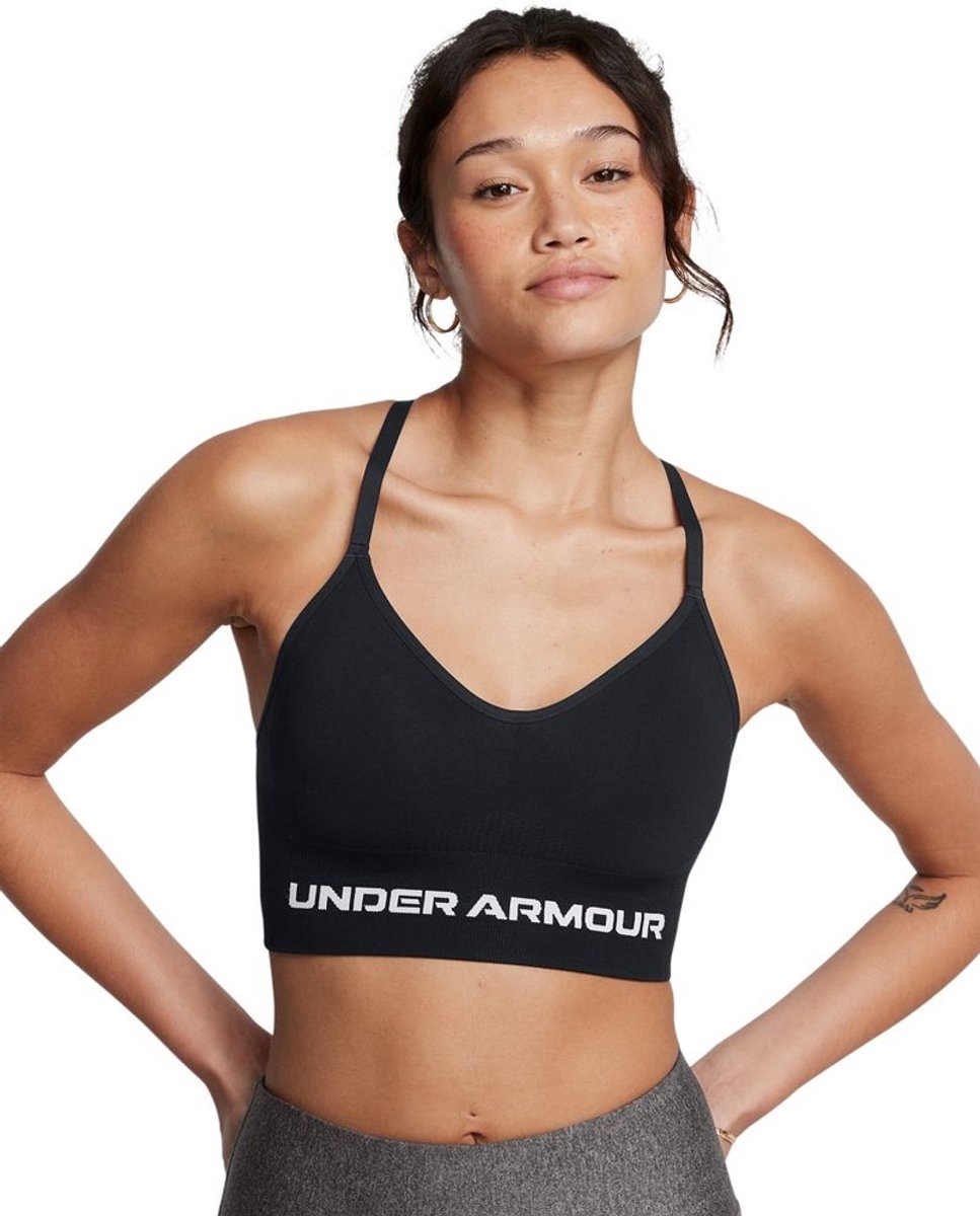 Under Armour vanish seamless low bra dames sportbeha - zwart
