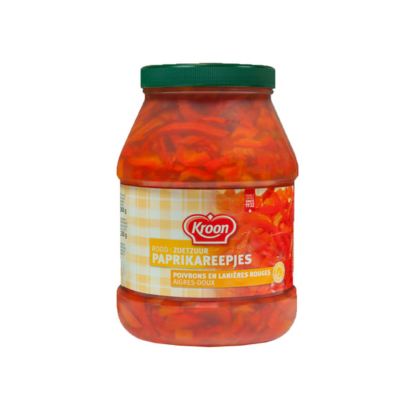 Kroon-Oil Kroon paprikareepjes rood zoetzuur (2400ml)