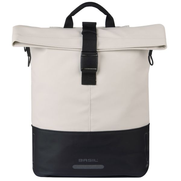 Basil B.V. Tas basil cove shopper wit zwart | mik hooks | 16l