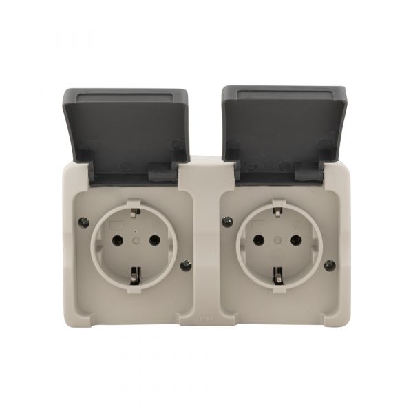 Ac Stopcontt 2 x waterdicht