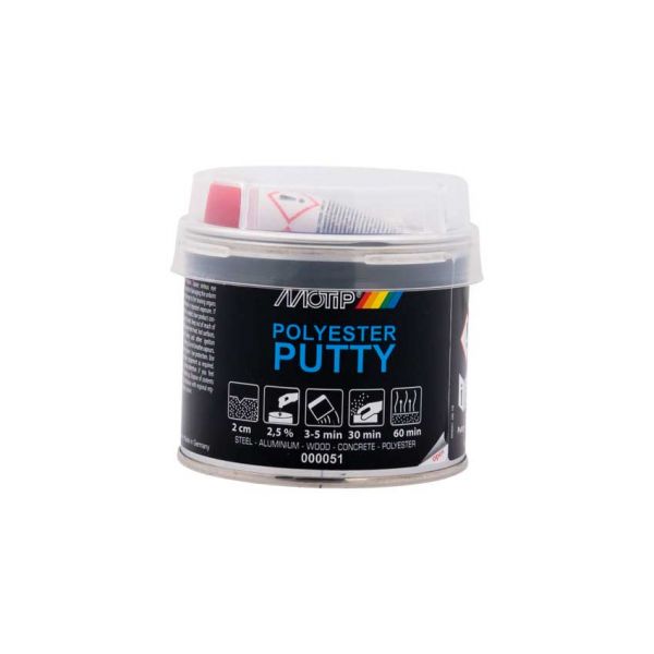 Motip Polyester staal plamuur 250 gram