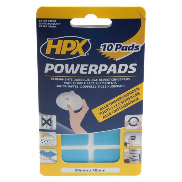 HPX Producten dubbelzijdige bevestigingspads powerpads 20x40mm 10 st