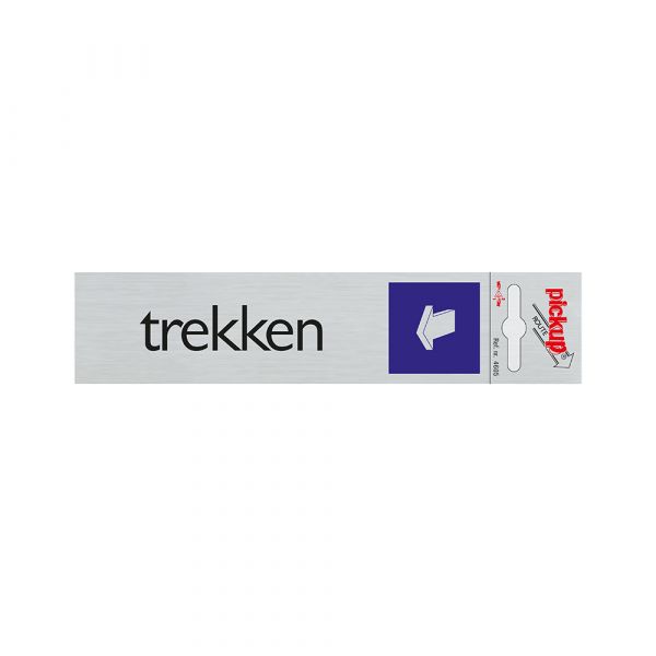 Bord Alulook Trekken liggend - 165x44 mm zelfklevend.