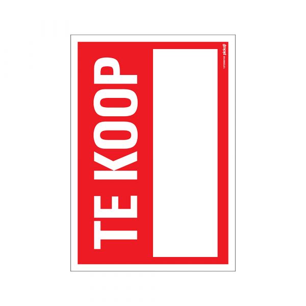 Bord Te koop - 230x330 mm.