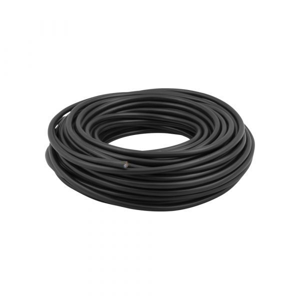 Q-Link Huishoudsnoer 2x0.75 zwart 20 meter