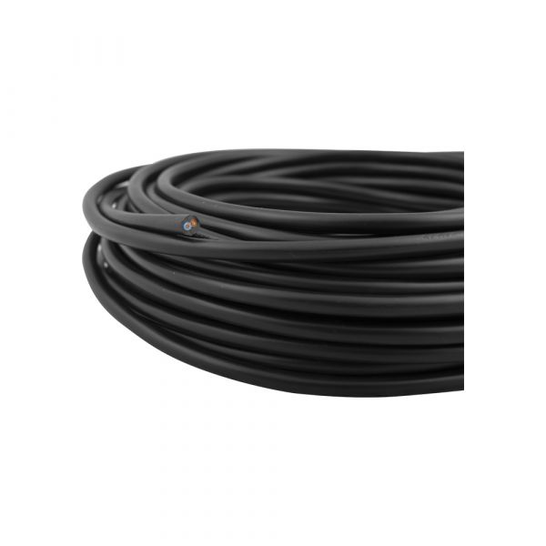 Q-Link Huishoudsnoer 2x0.75 zwart 20 meter