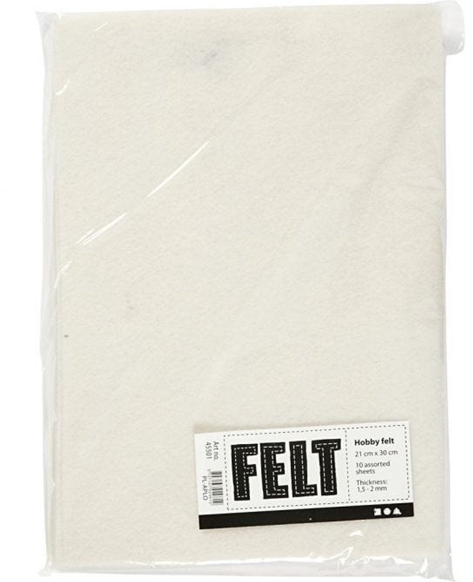 Creativ Company Hobbyvilt off-white a4, 10 vellen