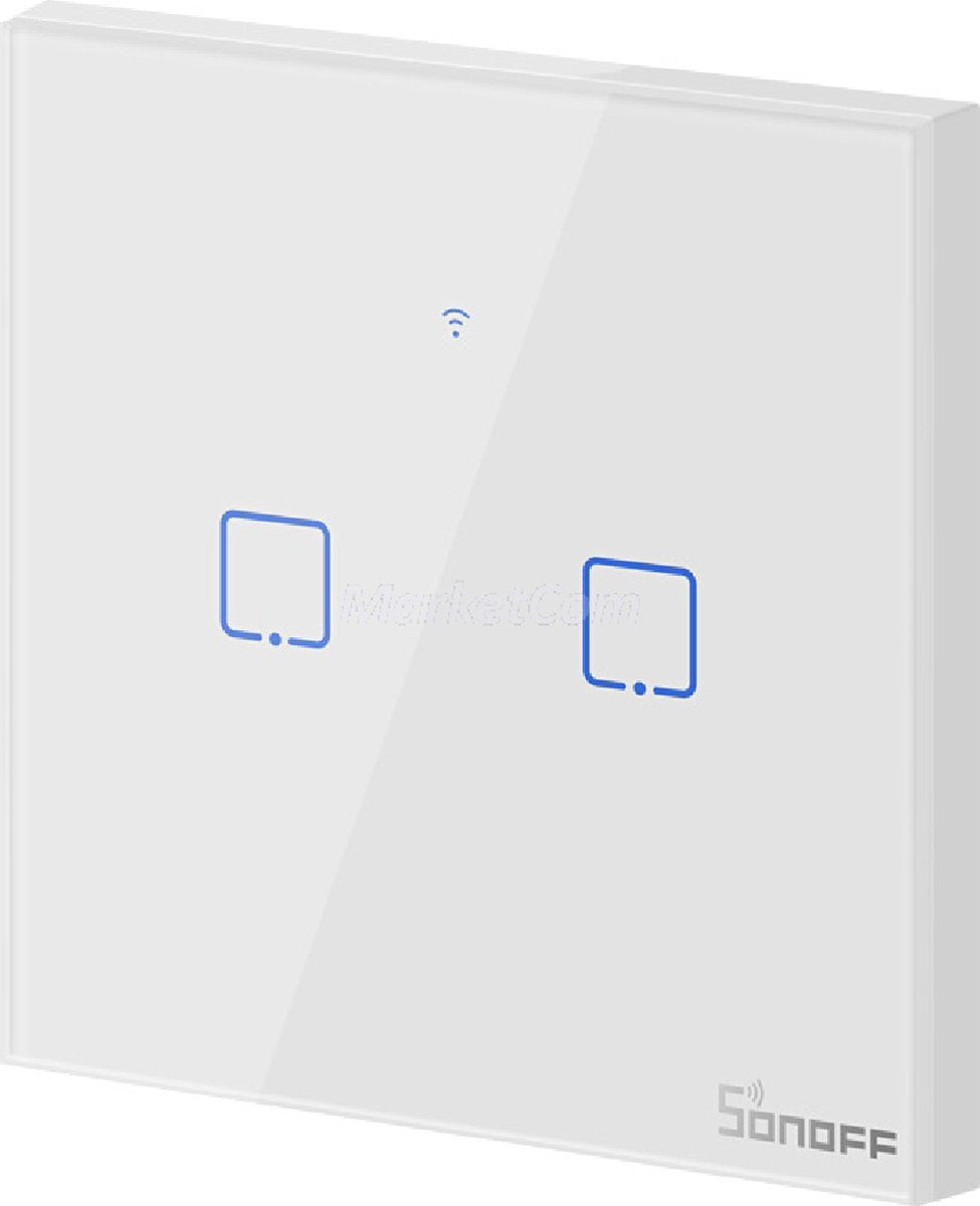 Sonoff Smart switch wifi t0 eu tx (2-kanaals)