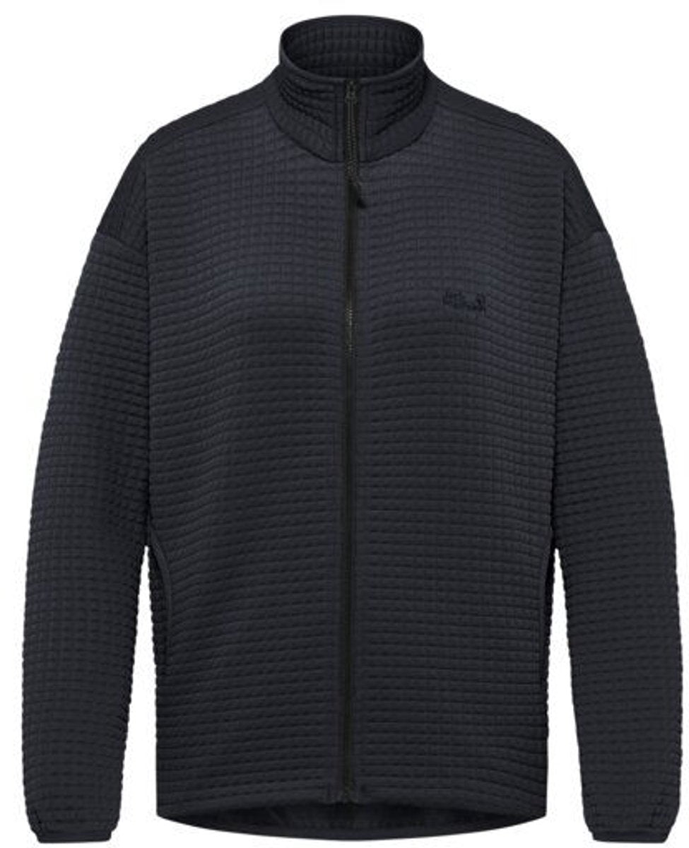 Jack Wolfskin mogari fleecejack dames - dames lange rits fleece - dark navy dark navy