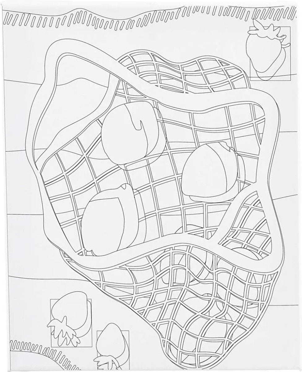 Creativ Company schildercanvas met print citrusvruchten 24x30 cm