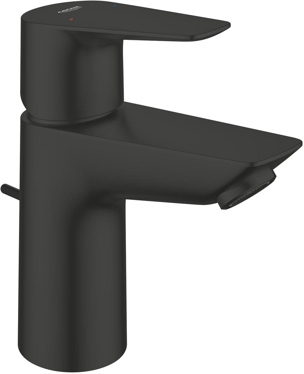 GROHE start edge s-size wastafelmengkraan – met trekwaste – loodvrij ( zero) – matte black