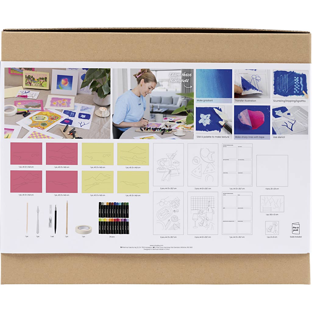 Creativ Company Https: www.cchobby.nl starter-hobbyset-oliepastel-diverse-kleuren-1-doos