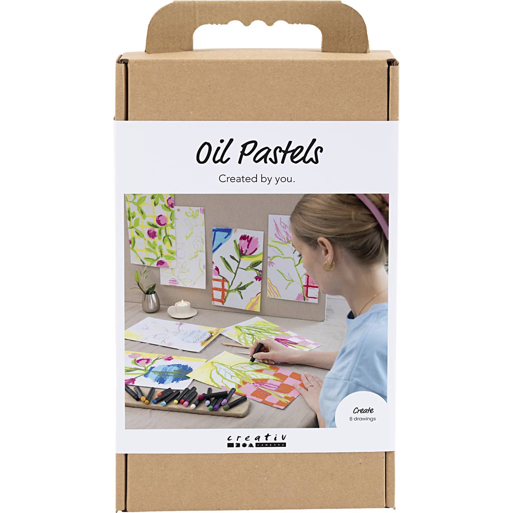 Creativ Company Https: www.cchobby.nl hobbyset-oliepastel-bloemen-diverse-kleuren-1-doos