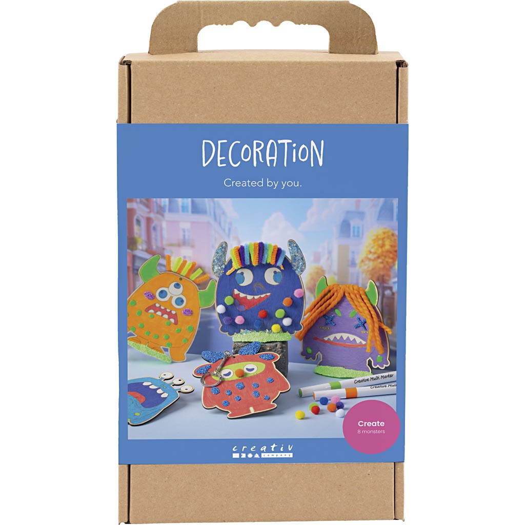 Creativ Company Https: www.cchobby.nl hobbyset-decoratie-monsters-kleurrijk-vrolijke-kleuren-sterke-kleuren-1-doos