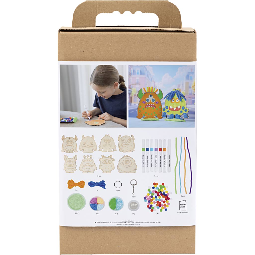 Creativ Company Https: www.cchobby.nl hobbyset-decoratie-monsters-kleurrijk-vrolijke-kleuren-sterke-kleuren-1-doos