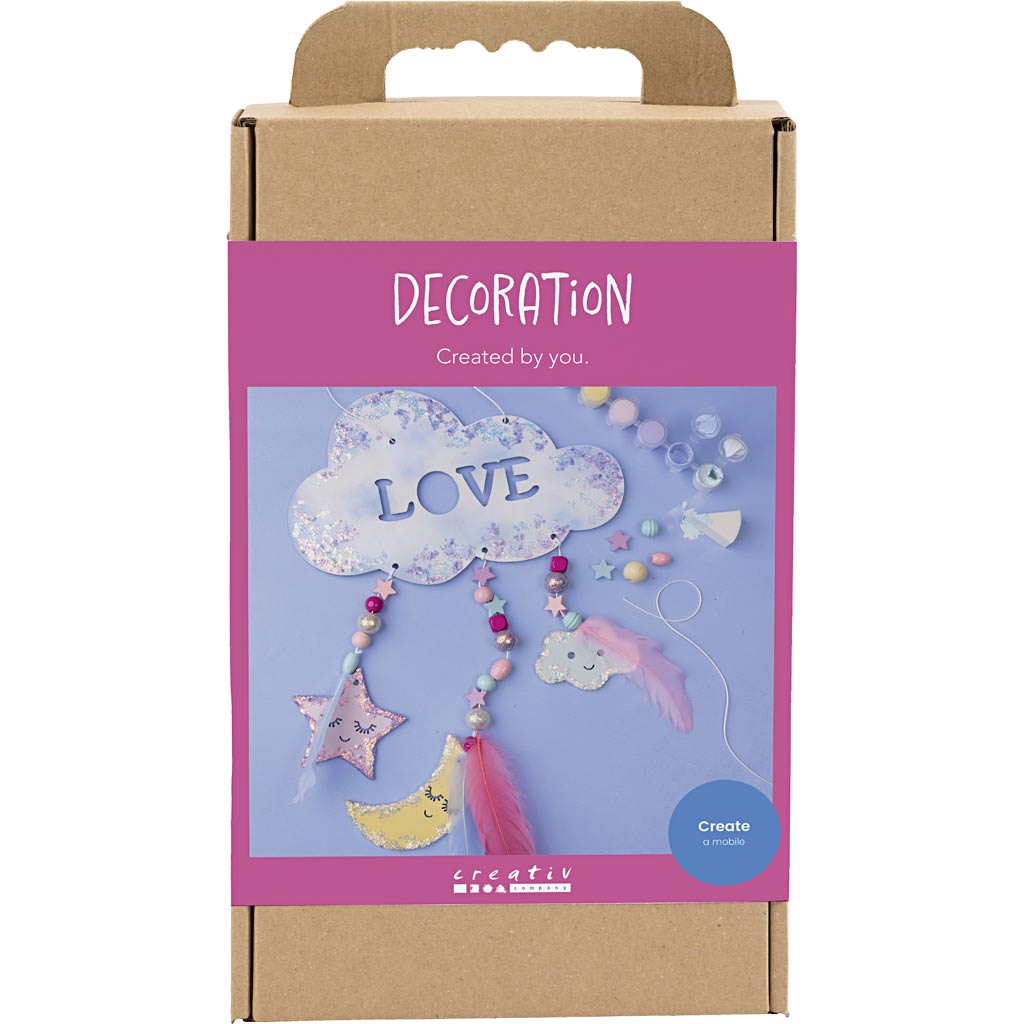 Creativ Company Https: www.cchobby.nl hobbyset-decoratie-wolk-maan-ster-glitterkleuren-pastelkleuren-1-doos