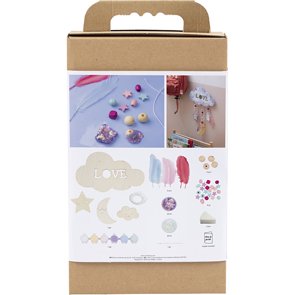 Creativ Company Https: www.cchobby.nl hobbyset-decoratie-wolk-maan-ster-glitterkleuren-pastelkleuren-1-doos