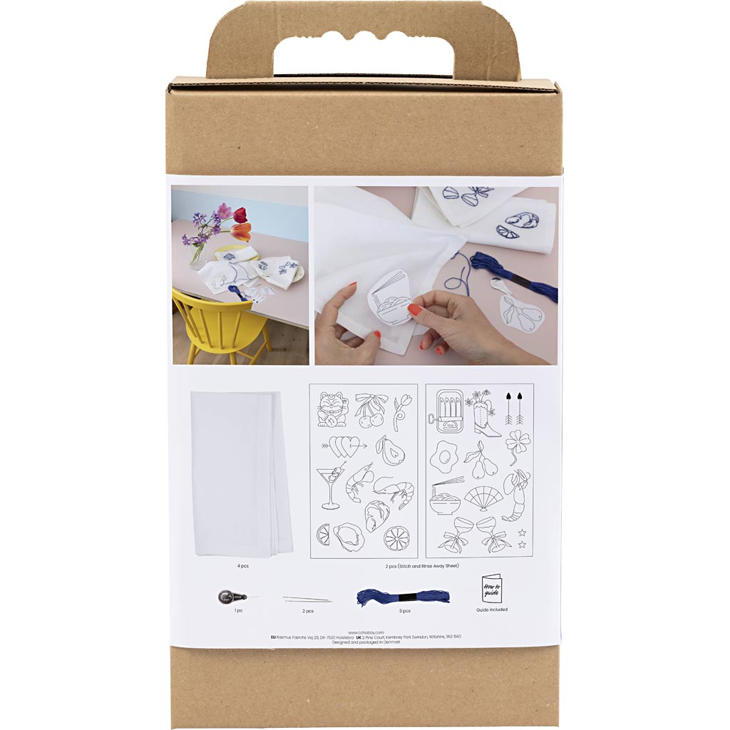 Creativ Company Https: www.cchobby.nl hobbyset-borduurwerk-servetten-off-white-1-doos