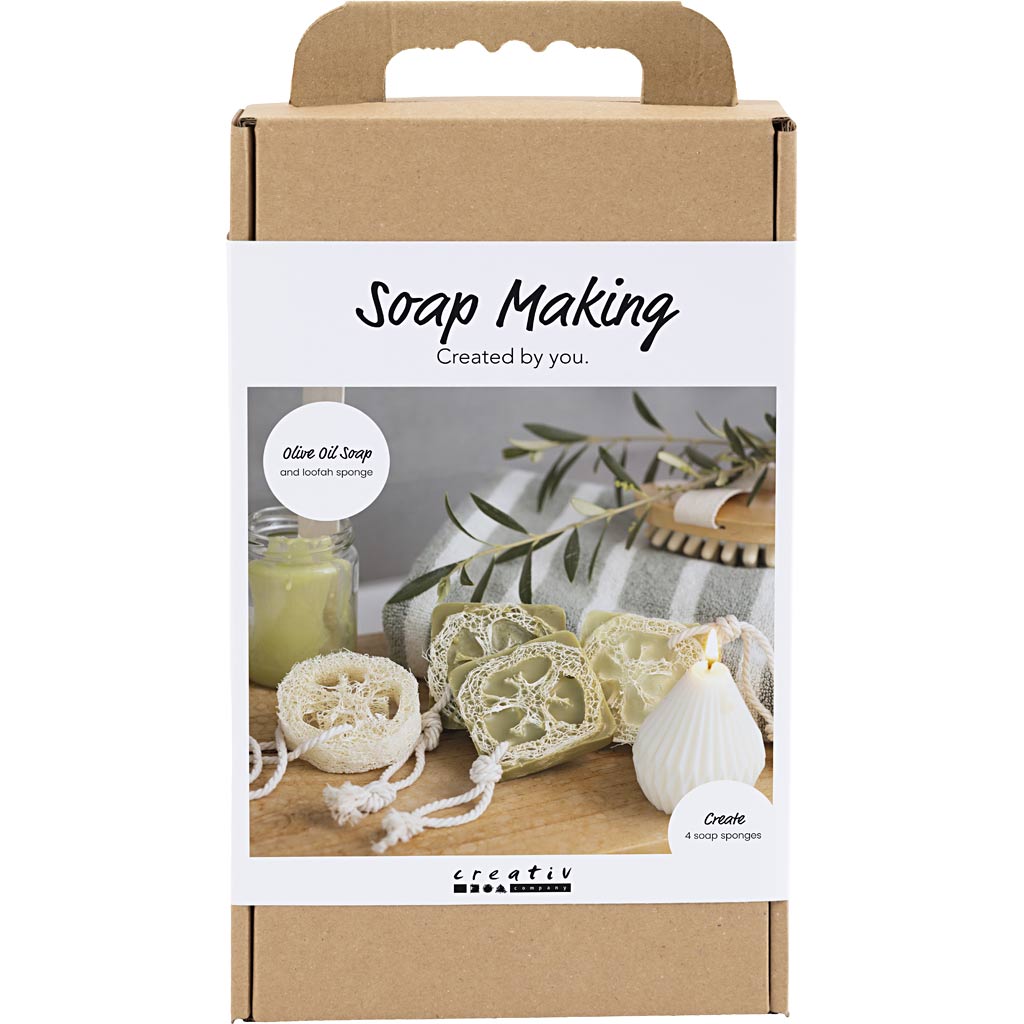 Creativ Company Https: www.cchobby.nl hobbyset-zeep-maken-loofah-olijfgroen-1-doos