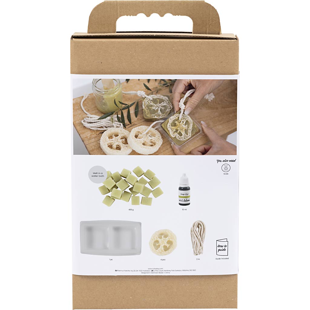 Creativ Company Https: www.cchobby.nl hobbyset-zeep-maken-loofah-olijfgroen-1-doos