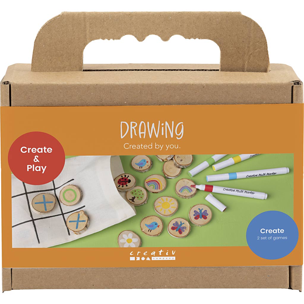 Creativ Company Https: www.cchobby.nl mini-hobbyset-tekenen-geheugenspel-en-drie-op-een-rij-diverse-kleuren-1-doos