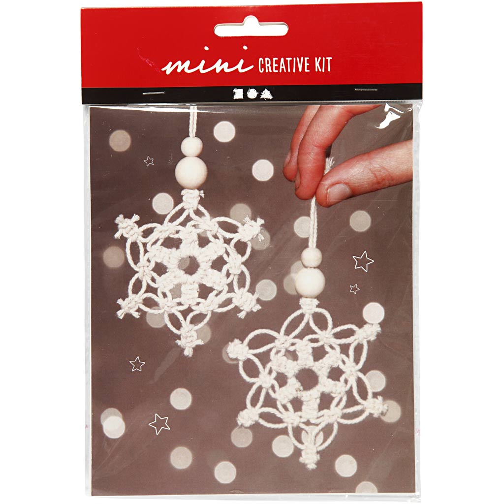 Creativ Company Https: www.cchobby.nl creative-mini-kit-macrame-sneeuwvlok-h-10-cm-1-doos