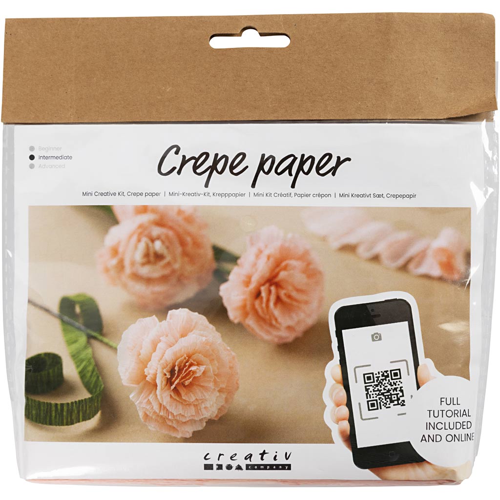 Creativ Company Https: www.cchobby.nl mini-hobbyset-crepepapier-anjers-crepe-verhouding-180-105-gr-1-doos