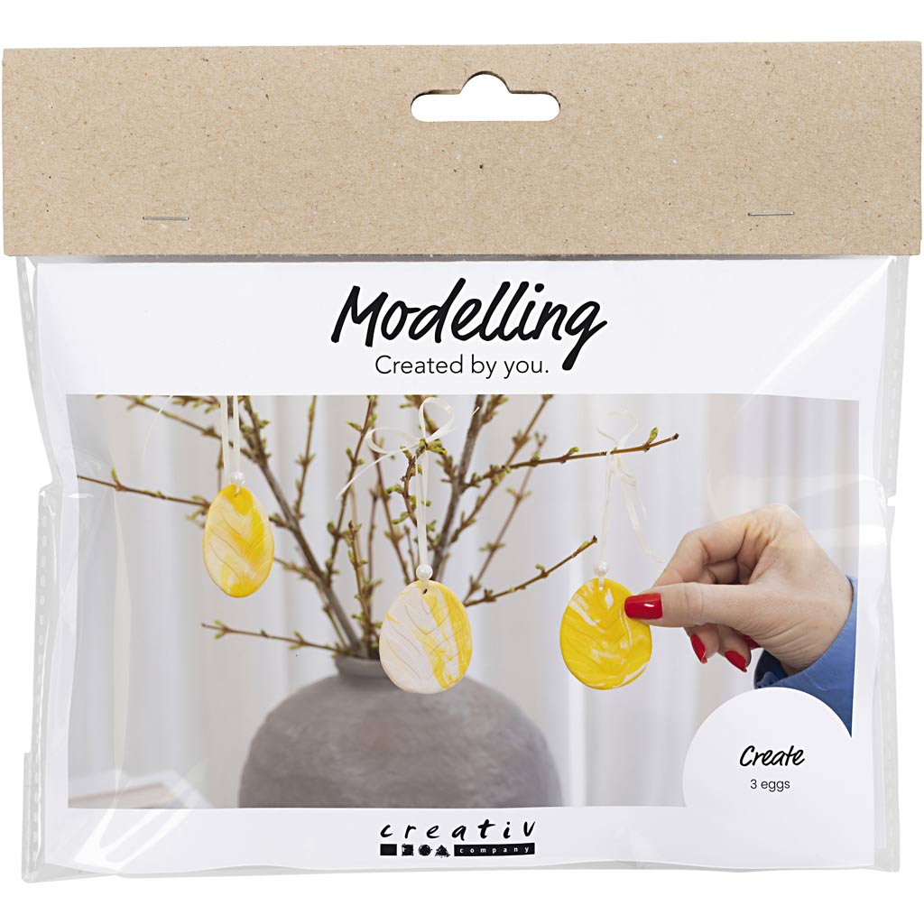Creativ Company Https: www.cchobby.nl mini-hobbyset-boetseren-ei-lichtgeel-pastelkleuren-1-doos