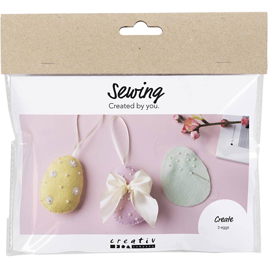 Creativ Company Https: www.cchobby.nl mini-hobbyset-naaien-paaseieren-pastelkleuren-1-doos