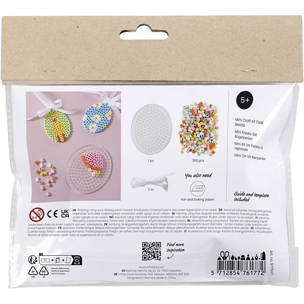Creativ Company Https: www.cchobby.nl mini-hobbyset-strijkkralen-hangende-eierdecoraties-diverse-kleuren-1-doos