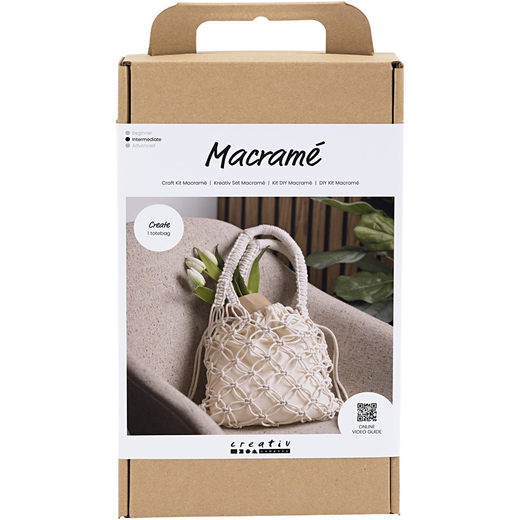 Creative Https: www.cchobby.nl hobbyset-macrame-tas-wit-1-doos