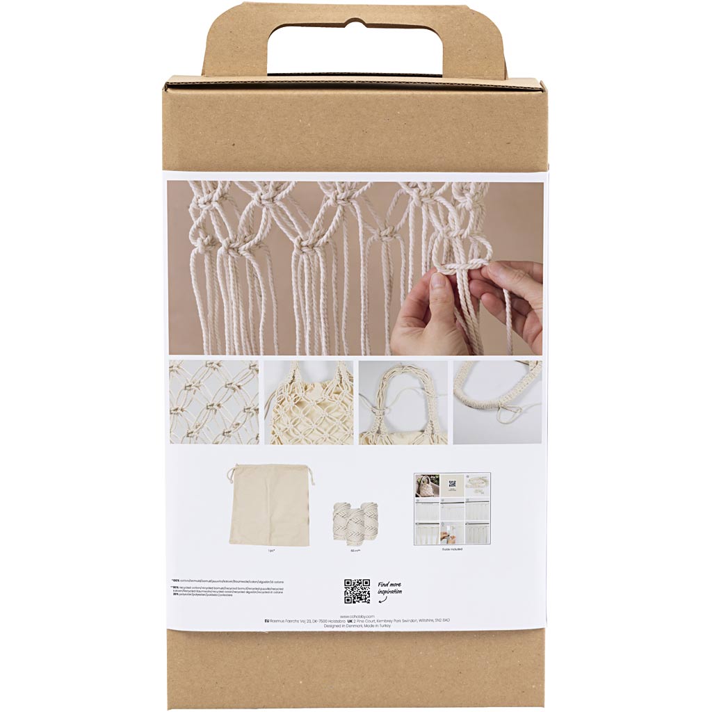 Creative Https: www.cchobby.nl hobbyset-macrame-tas-wit-1-doos