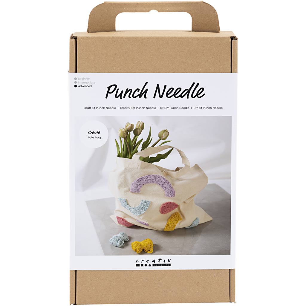 Creativ Company Https: www.cchobby.nl hobbyset-punch-needle-draagtas-pastelkleuren-1-doos