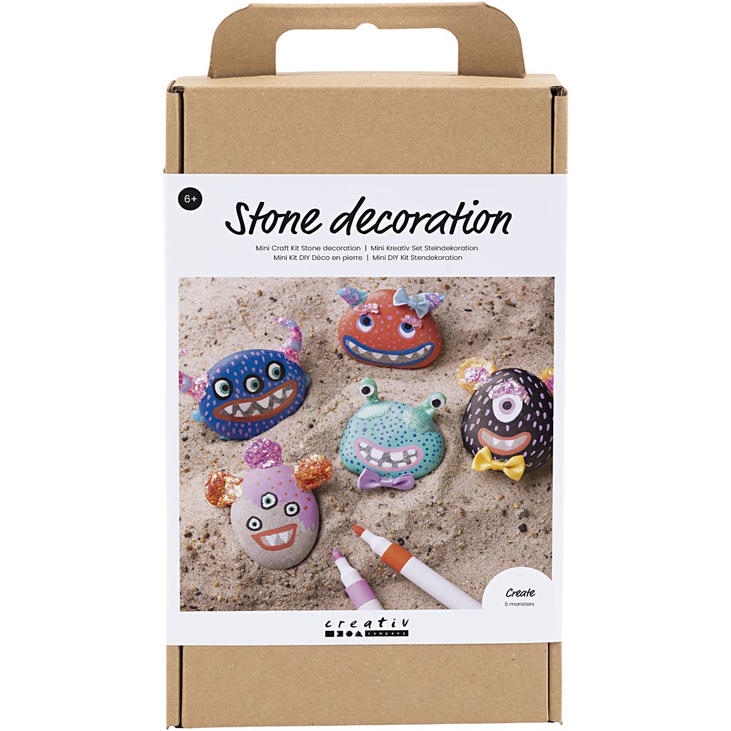 Creativ Company Https: www.cchobby.nl hobbyset-steendecoratie-monster-diverse-kleuren-1-doos