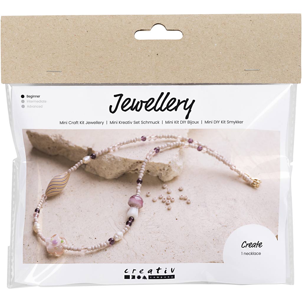 Creativ Company Https: www.cchobby.nl mini-hobbyset-sieraden-stoere-halsketting-roze-harmonie-1-doos