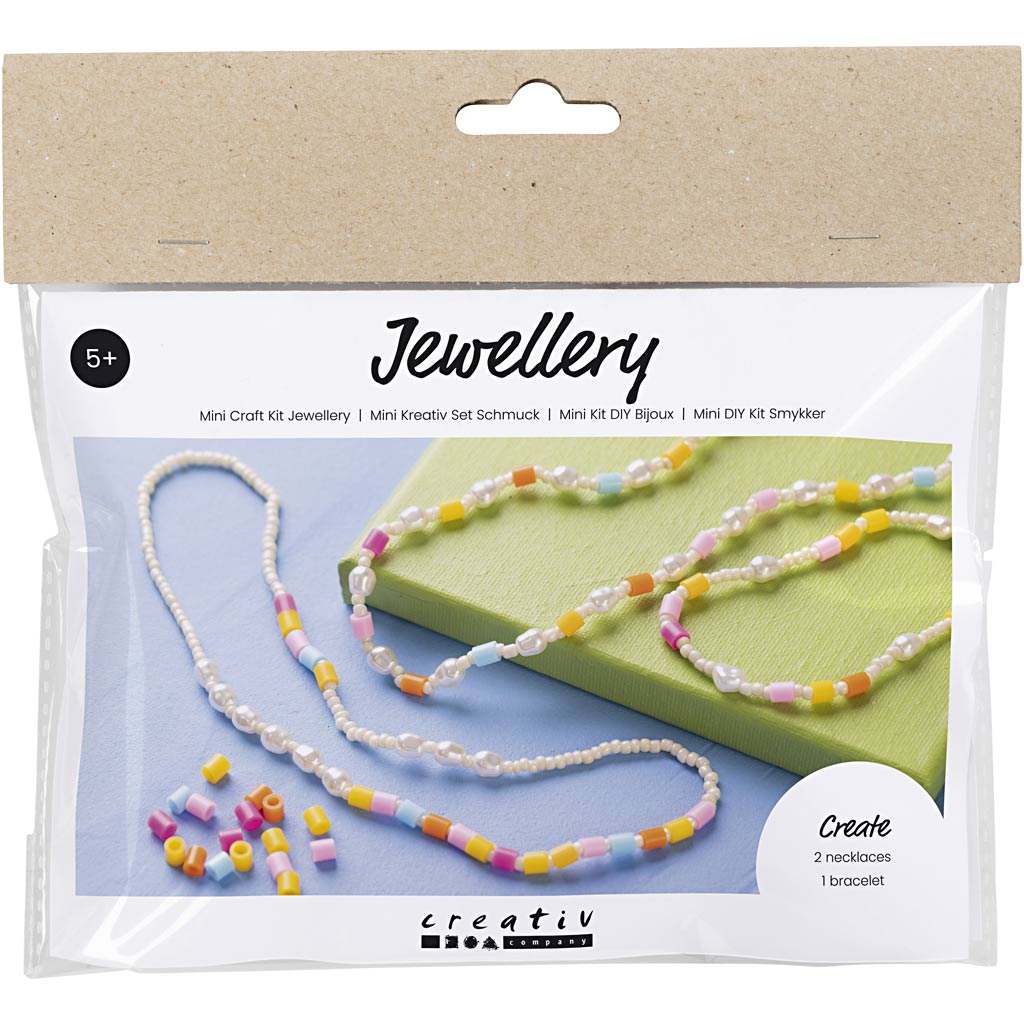 Creativ Company Https: www.cchobby.nl mini-hobbyset-sieraden-halskettingen-en-armband-diverse-kleuren-1-doos
