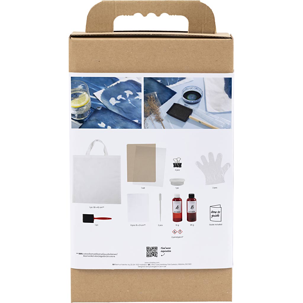 Creativ Company Https: www.cchobby.nl hobbyset-cyanotypie-textiel-blauw-1-doos